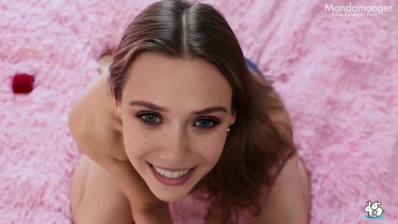 Elizabeth Olsen Deepfake [Fille de luxe] POV Fellation